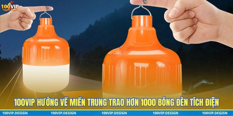 100VIP hướng về miền Trung trao hơn 1000 bóng đèn tích điện